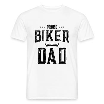 Proud biker dad motorcycle - Men's T-Shirt - white - Front - AI Model Male 178 dark (178cm)