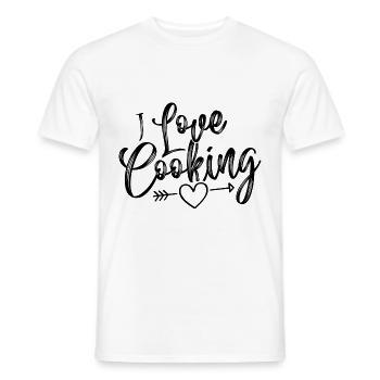 Ich Liebe Kochen Herz Chefkoch - Männer T-Shirt - Weiß - Vorne - AI Model Male 178 dark (178cm)