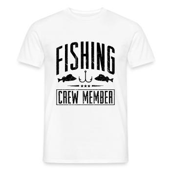 Équipe de pêche membre de l'équipage de pêche - T-shirt homme - blanc - Devant - AI Model Male 178 dark (178cm)
