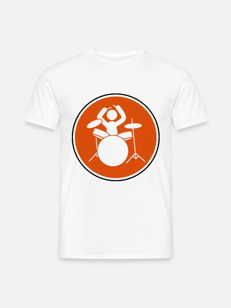 drummer icon drummer - Men's T-Shirt - white