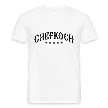 Chefkoch Kochen Sterne Koch - Männer T-Shirt - Weiß - Vorne - AI Model Male 178 dark (178cm)