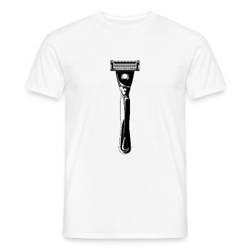 lame de lame shave rasoir symbole - T-shirt homme - blanc - Devant - AI Model Male 178 dark (178cm)