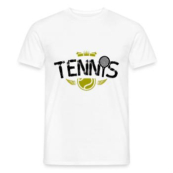 Tennis Sport Team Symbol - Männer T-Shirt - Weiß - Vorne - AI Model Male 178 dark (178cm)