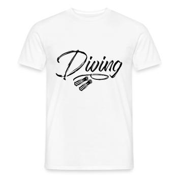 diving tauchen taucherflossen - Männer T-Shirt - Weiß - Vorne - AI Model Male 178 dark (178cm)