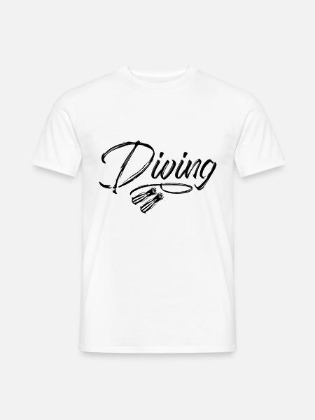 diving diving diving fins - Men's T-Shirt - white