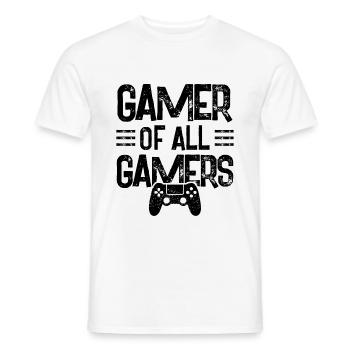 Gamer of all Gamers - Men's T-Shirt - white - Front - AI Model Male 178 dark (178cm)