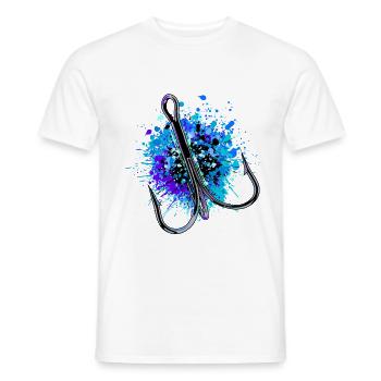 Fishing Hook Fishing Hook Symbol - Men's T-Shirt - white - Front - AI Model Male 178 dark (178cm)