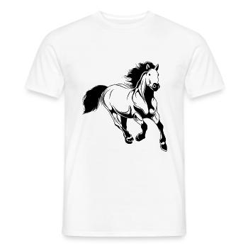 horse riding animal - Men's T-Shirt - white - Front - AI Model Male 178 dark (178cm)