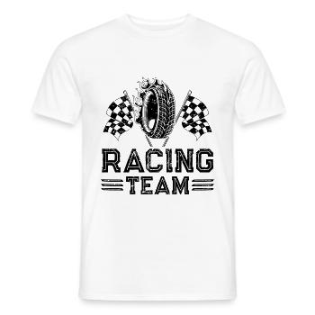 Racing Team Reifen - Männer T-Shirt - Weiß - Vorne - AI Model Male 178 dark (178cm)