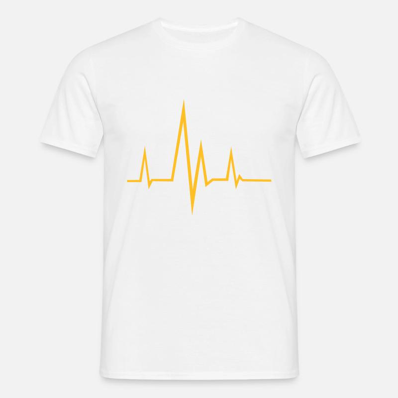 Frequenz - Puls - Männer T-Shirt - Weiß