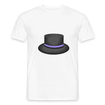 BLX ~ Tophat (violet) - T-shirt homme - blanc - Devant - AI Model Male 178 dark (178cm)