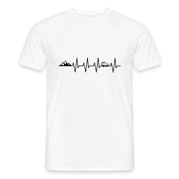 EKG de battement de coeur de véhicule tout-terrain - T-shirt homme - blanc - Devant - AI Model Male 178 dark (178cm)