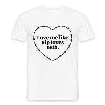 Liebe mich wie Rip liebt Beth - Männer T-Shirt - Weiß - Vorne - AI Model Male 178 dark (178cm)