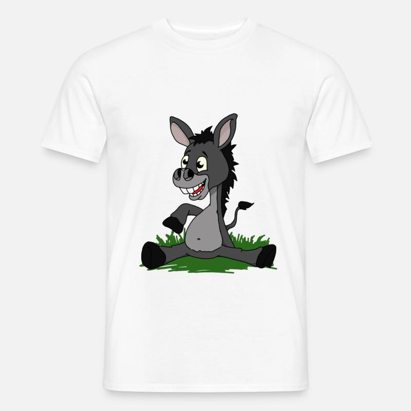 Lustiges Esel Baby oder Kind Tshirt Geschenk - Männer T-Shirt - Weiß