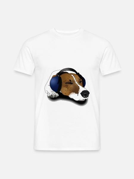 Cooler Jack Russel Geschenkidee für Hunde Freunde - Männer T-Shirt - Weiß