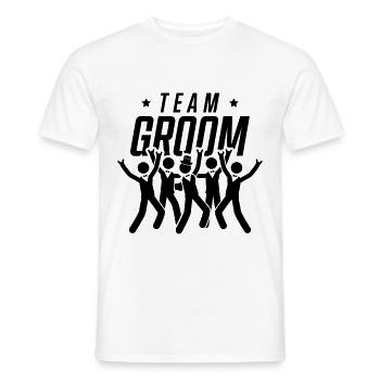 groom team - T-shirt homme - blanc - Devant - AI Model Male 178 dark (178cm)