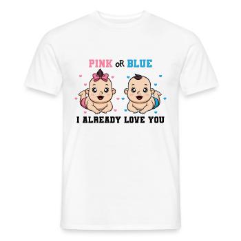 Bébé shower baby party garçon fille mère père - T-shirt homme - blanc - Devant - AI Model Male 178 dark (178cm)