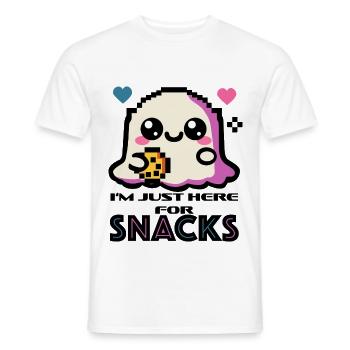 I'm just here for Snacks – ILLUSTRATION - Männer T-Shirt - Weiß - Vorne - AI Model Male 178 dark (178cm)