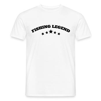 légende de la pêche pêcheur pêche - T-shirt homme - blanc - Devant - AI Model Male 178 dark (178cm)