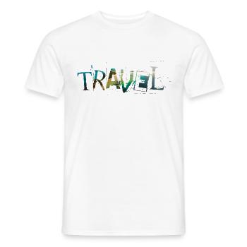 Travel - Männer T-Shirt - Weiß - Vorne - AI Model Male 178 dark (178cm)