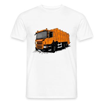 Camion poubelle - camion poubelle - T-shirt homme - blanc - Devant - AI Model Male 178 dark (178cm)
