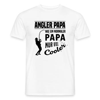 Angler Papa Angeln Angelhaken Hobbyangler Angel - Männer T-Shirt - Weiß - Vorne - AI Model Male 178 dark (178cm)