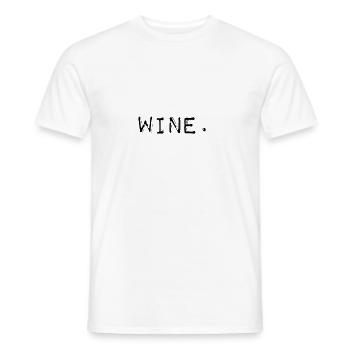 Wine word label maker style - Men's T-Shirt - white - Front - AI Model Male 178 dark (178cm)