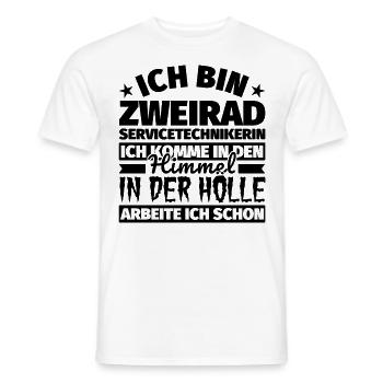 Zweirad-Servicetechnikerin Geschenk lustig Himmel - Männer T-Shirt - Weiß - Vorne - AI Model Male 178 dark (178cm)