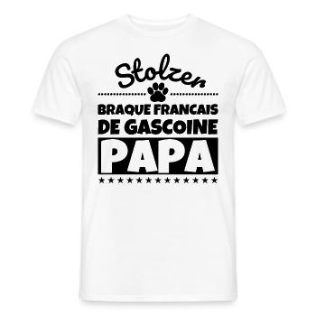 Braque Francais de Gascoine lustig Herrchen Hund - Männer T-Shirt - Weiß - Vorne - AI Model Male 178 dark (178cm)