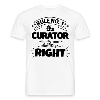 CURATOR lustiges Geschenk - Männer T-Shirt - Weiß - Vorne - AI Model Male 178 dark (178cm)