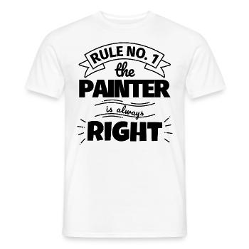 PAINTER funny gift - Men's T-Shirt - white - Front - AI Model Male 178 dark (178cm)