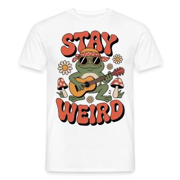 Hippie Stay Weird - T-shirt homme - blanc - Devant - AI Model Male 178 dark (178cm)