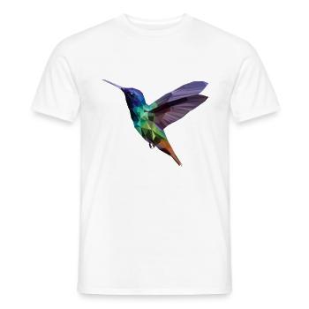 Oiseau polygone - T-shirt homme - blanc - Devant - AI Model Male 178 dark (178cm)