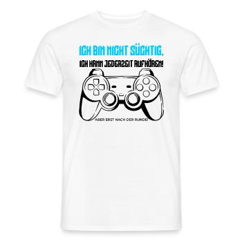 Ich bin nicht süchtig. Ich kann jederzeit aufhören - Männer T-Shirt - Weiß - Vorne - AI Model Male 178 dark (178cm)