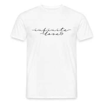 Infinite love calligraphy font - Men's T-Shirt - white - Front - AI Model Male 178 dark (178cm)
