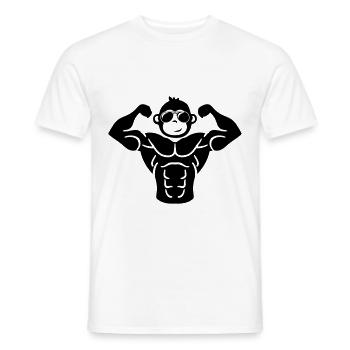 affe muskeln - Männer T-Shirt - Weiß - Vorne - AI Model Male 178 dark (178cm)