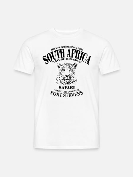 Südafrika - Leopard - Männer T-Shirt - Weiß