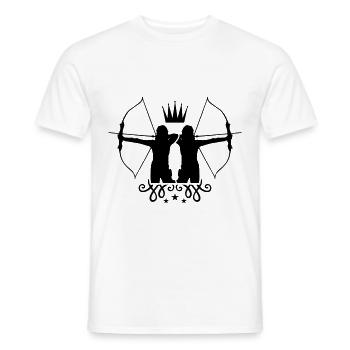 bogenschießen Pfeil Bogen - Männer T-Shirt - Weiß - Vorne - AI Model Male 178 dark (178cm)