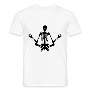 dead yogi - T-shirt homme - blanc - Devant - AI Model Male 178 dark (178cm)
