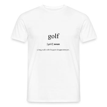 Tee shirt Unisexe Golf (Sports) Definition - T-shirt homme - blanc - Devant - AI Model Male 178 dark (178cm)