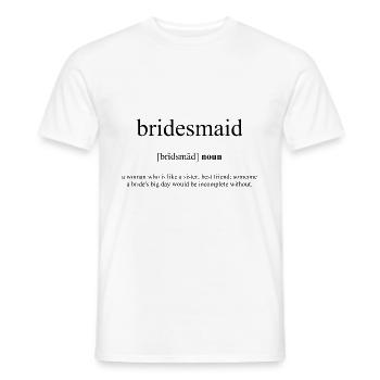 Dictionnaire de définition de demoiselle d'honneur - T-shirt homme - blanc - Devant - AI Model Male 178 dark (178cm)