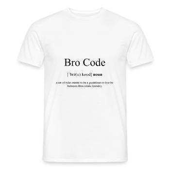 Bro Code Definition Dictionary - Men's T-Shirt - white - Front - AI Model Male 178 dark (178cm)