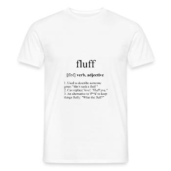 Dictionnaire des définitions de fluff - T-shirt homme - blanc - Devant - AI Model Male 178 dark (178cm)