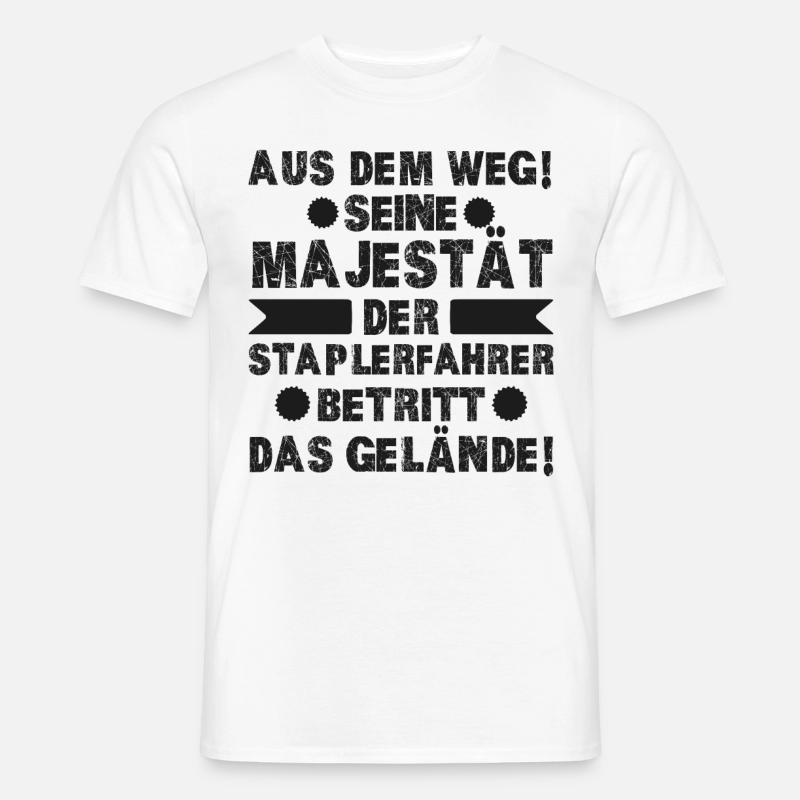 Staplerfahrer Stapler Lager Spedition - Männer T-Shirt - Weiß
