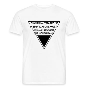 Zimmerlautstärke Laute Musik Live - Männer T-Shirt - Weiß - Vorne - AI Model Male 178 dark (178cm)