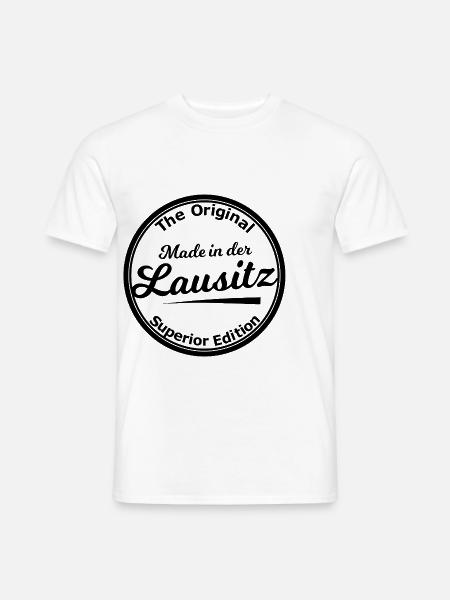 Original aus der Lausitz - Männer T-Shirt - Weiß