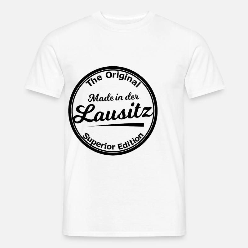 Original aus der Lausitz - Männer T-Shirt - Weiß