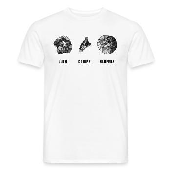 Bouldern Griffe - Männer T-Shirt - Weiß - Vorne - AI Model Male 178 dark (178cm)