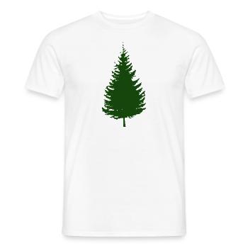 A green fir tree for christmas - Men's T-Shirt - white - Front - AI Model Male 178 dark (178cm)