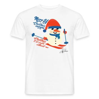 Christmas Christmas X-Mas - Men's T-Shirt - white - Front - AI Model Male 178 dark (178cm)